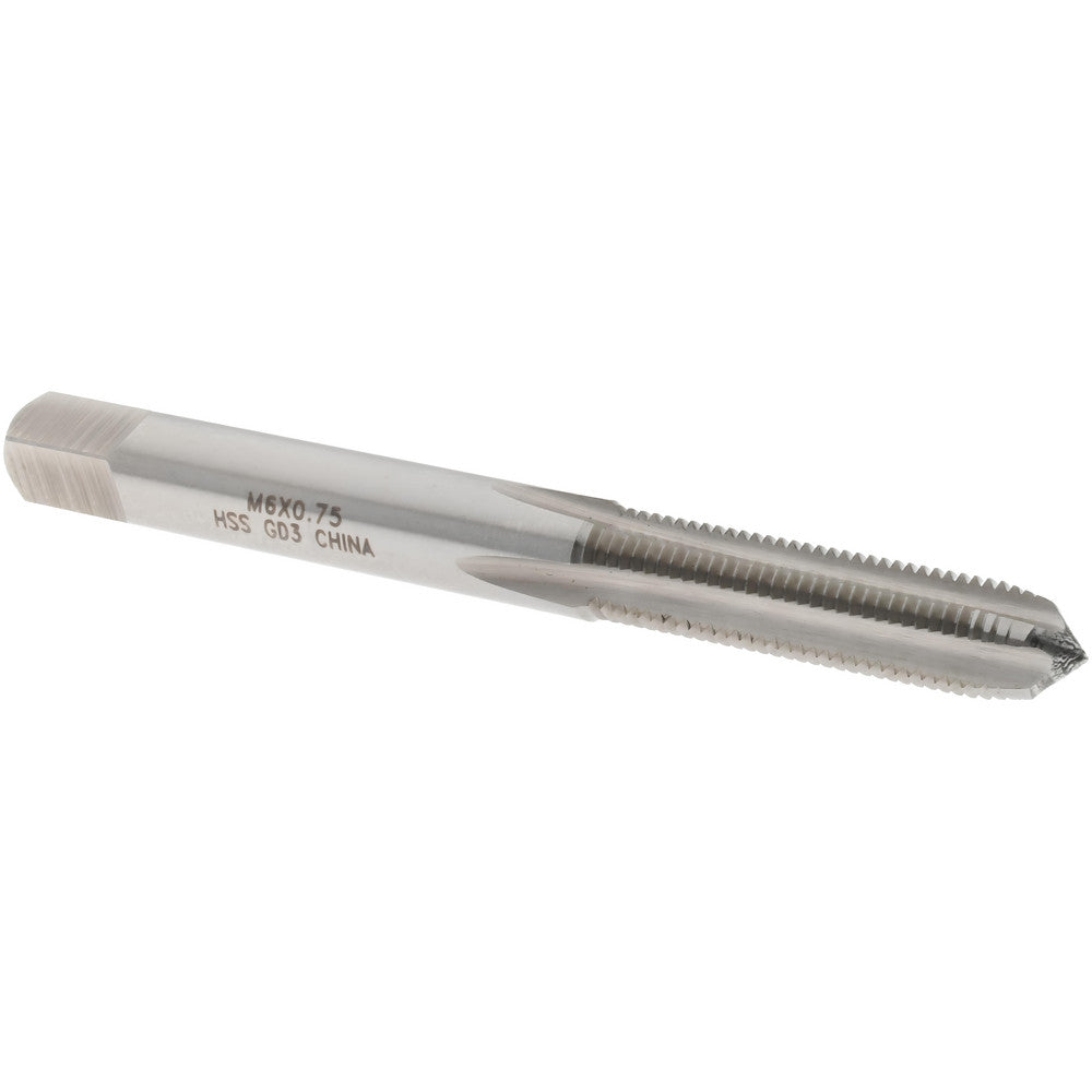 Value Collection JY4992103 Straight Flute Tap M6x0.75 Metric Fine, 4 Flutes, Plug, High Speed Steel, Bright/Uncoated