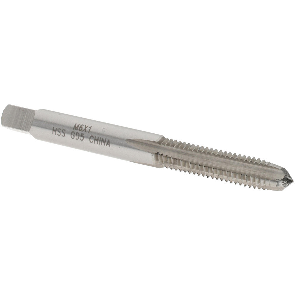 Value Collection JY4992152 Straight Flute Tap M6x1.00 Metric Coarse, 4 Flutes, Plug, 6H Class of Fit, High Speed Steel, Bright/Uncoated