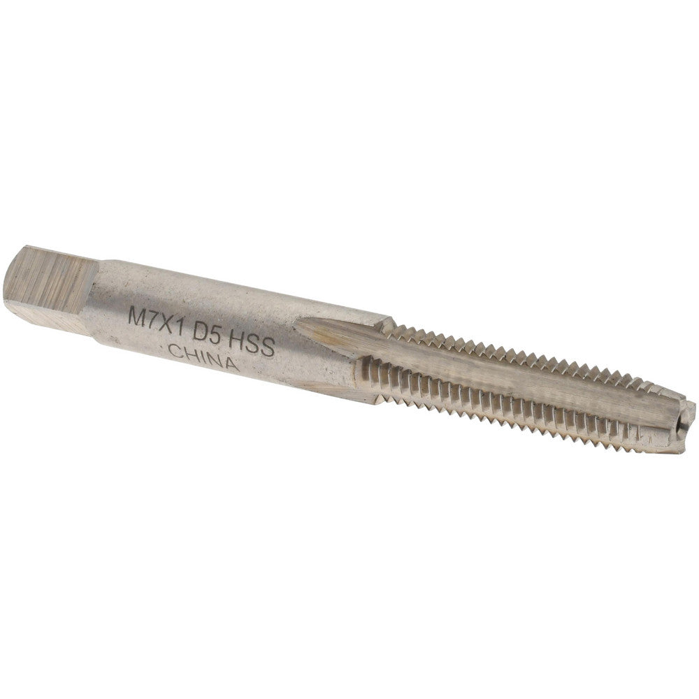 Value Collection JY4992350 Straight Flute Tap M7x1.00 Metric Coarse, 4 Flutes, Plug, High Speed Steel, Bright/Uncoated