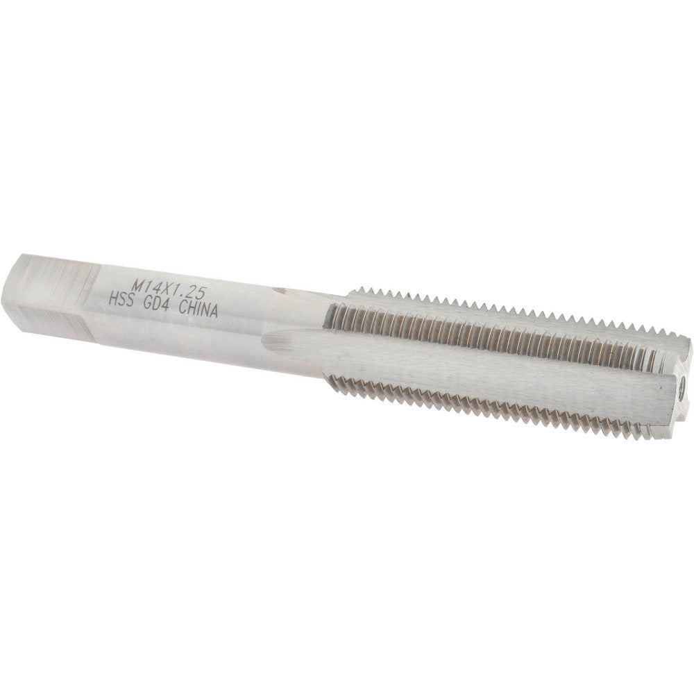 Value Collection JY4993457 Straight Flute Tap M14x1.25 Metric Fine, 4 Flutes, Plug, High Speed Steel, Bright/Uncoated