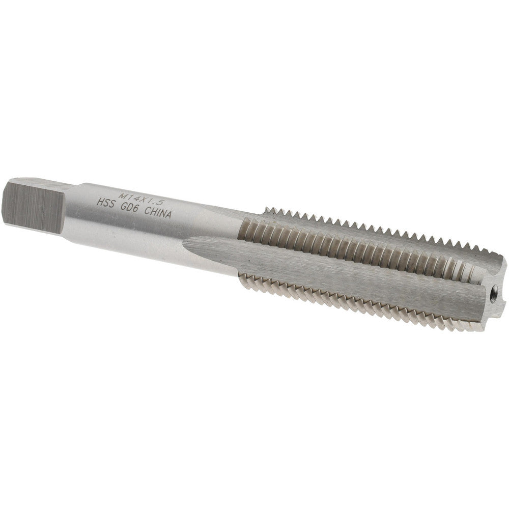 Value Collection JY4993507 Straight Flute Tap M14x1.50 Metric Fine, 4 Flutes, Plug, High Speed Steel, Bright/Uncoated