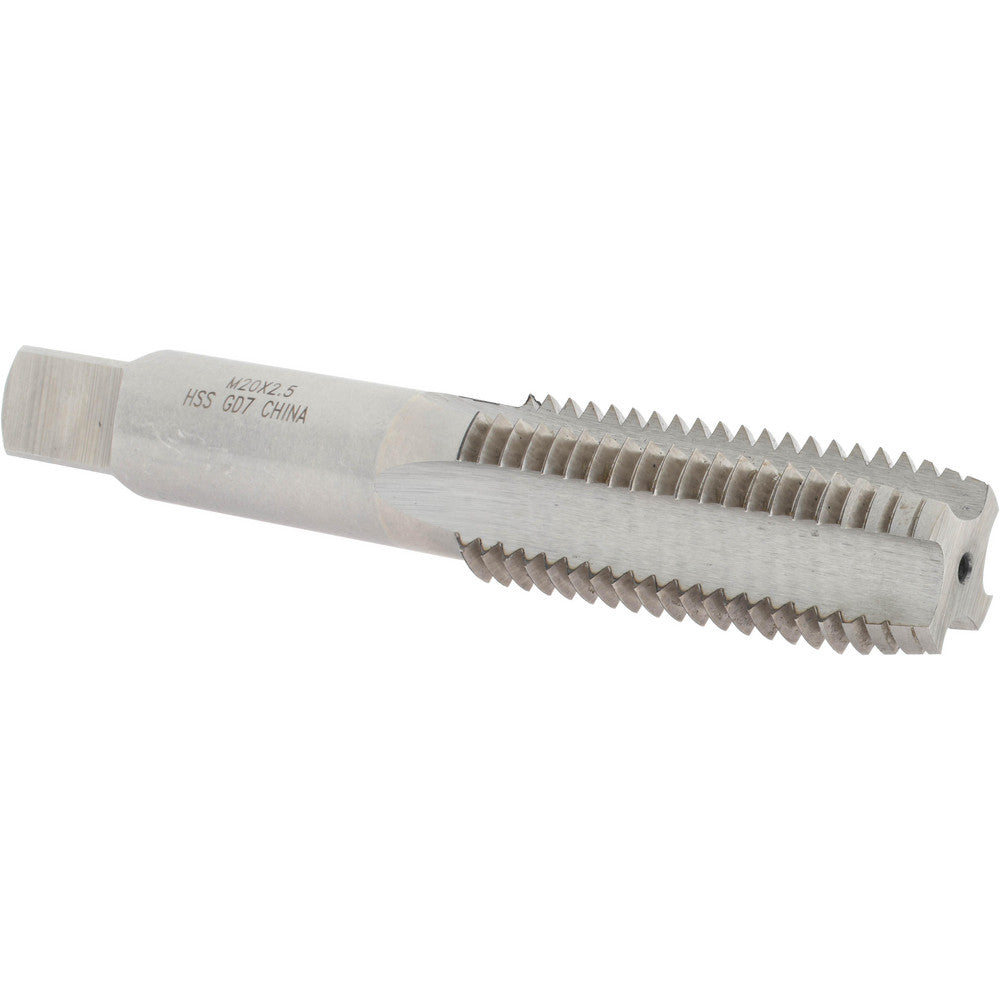 Value Collection JY4994208 Straight Flute Tap M20x2.50 Metric Coarse, 4 Flutes, Plug, 6H Class of Fit, High Speed Steel, Bright/Uncoated