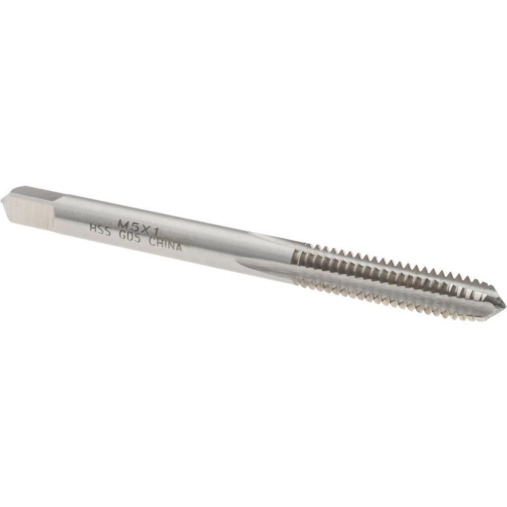 Value Collection JY4995783 Straight Flute Tap M5x1.00 Metric Special, 4 Flutes, Plug, 6H Class of Fit, High Speed Steel, Bright/Uncoated