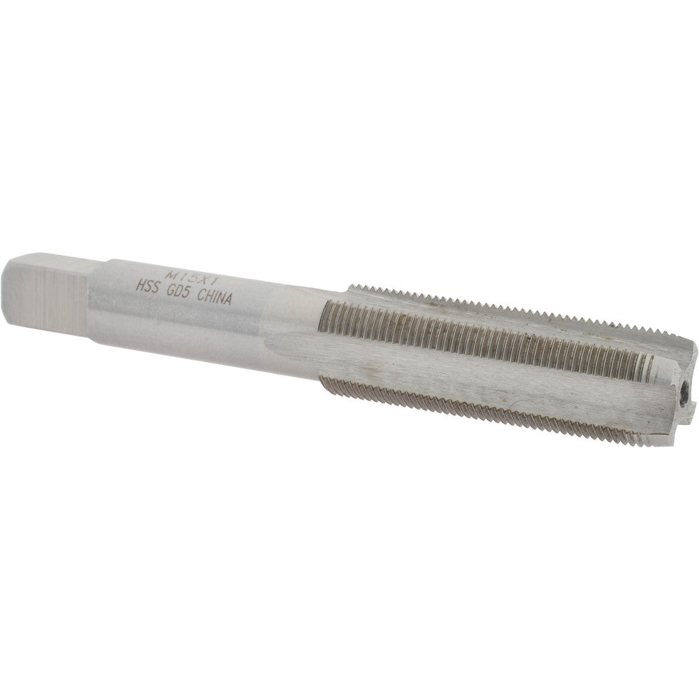 Value Collection JY4996062 Straight Flute Tap M15x1.00 Metric Fine, 4 Flutes, Plug, 6H Class of Fit, High Speed Steel, Bright/Uncoated