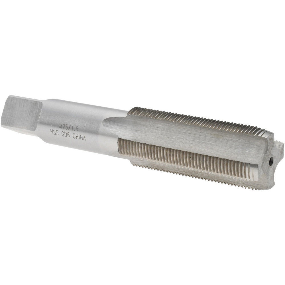 Value Collection JY4996203 Straight Flute Tap M25x1.50 Metric Fine, 4 Flutes, Plug, 6H Class of Fit, High Speed Steel, Bright/Uncoated