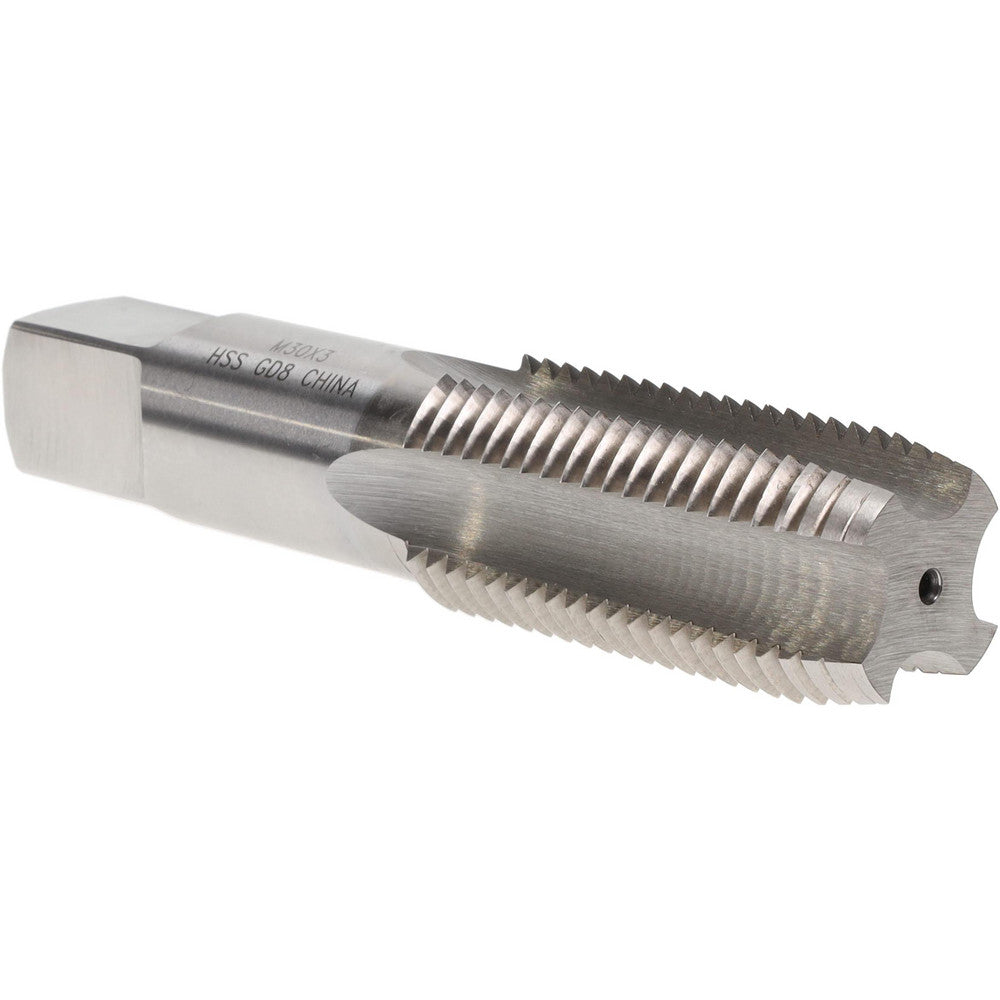 Value Collection JY4996260 Straight Flute Tap M30x3.00 Metric Fine, 4 Flutes, Plug, 6H Class of Fit, High Speed Steel, Bright/Uncoated