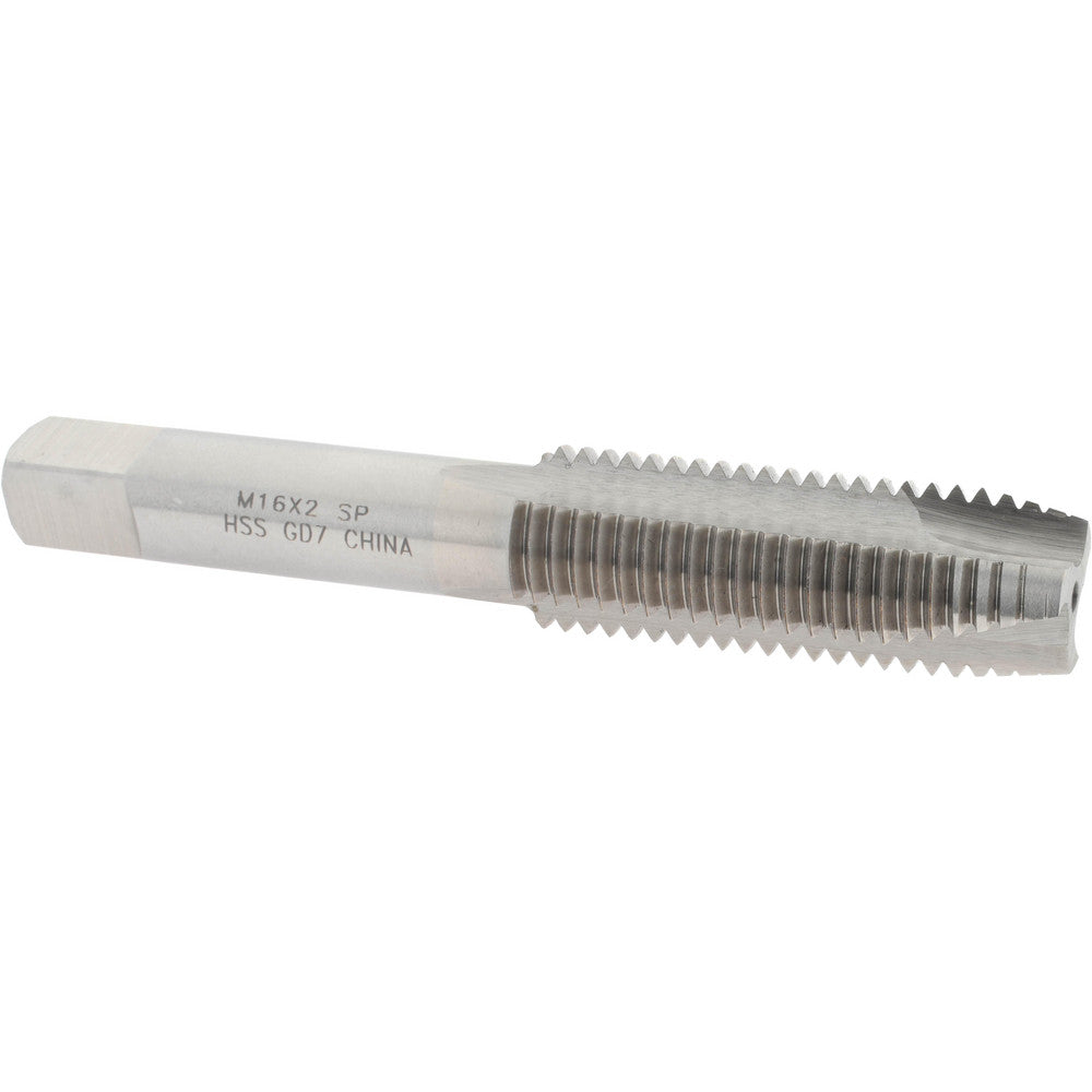 Value Collection MSC-04997854 Spiral Point Tap M16x2.00 Metric Coarse, 3 Flutes, Plug, 6H Class of Fit, High Speed Steel, Bright Finish