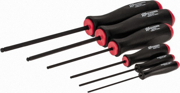 Bondhus 10686 6 Piece, 1.5 to 5mm Ball End Hex Driver Set