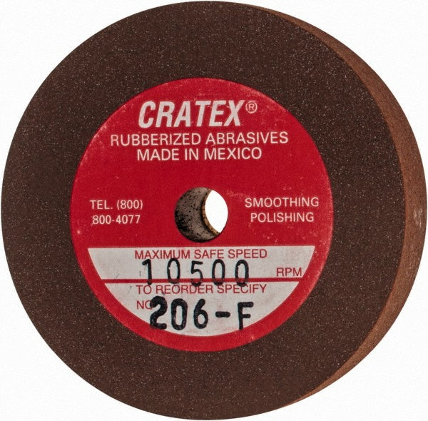 Cratex 206 F Surface Grinding Wheel 2" Dia, 3/8" Thick, 1/4" Hole