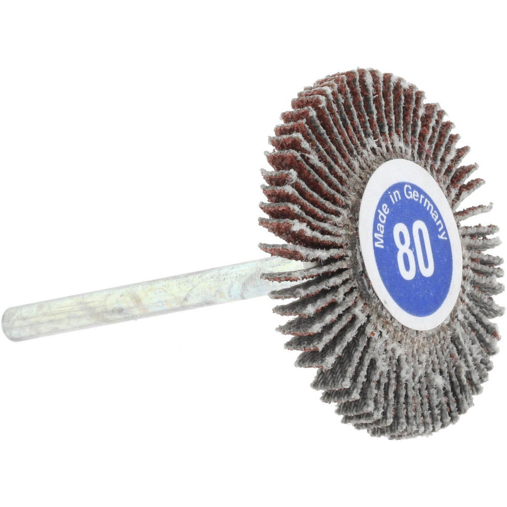 Value Collection 112265 Mounted Flap Wheel 1-3/16" Dia, 1/8" Face Width, 80 Grit, Aluminum Oxide