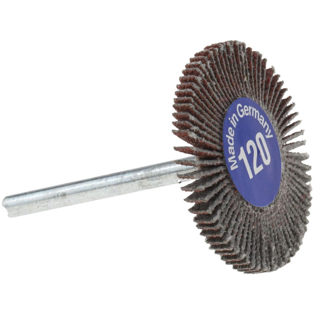 Value Collection 112267 Mounted Flap Wheel 1-3/16" Dia, 1/8" Face Width, 120 Grit, Aluminum Oxide