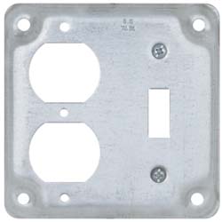 Cooper Crouse-Hinds TP506 Square Surface Electrical Box Cover Steel