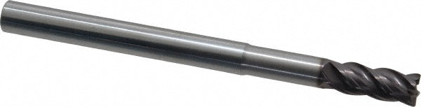 Kyocera SGS Precision Tools 36452 Corner Radius End Mill 5/16" Dia, 13/16" LOC, 0.02" Radius, 4 Flutes, Solid Carbide