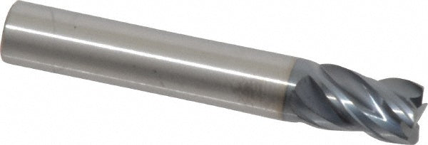 Kyocera SGS Precision Tools 36511 Corner Radius End Mill 5/16" Dia, 1/2" LOC, 0.0150 to 0.0200" Radius, 4 Flutes, Solid Carbide