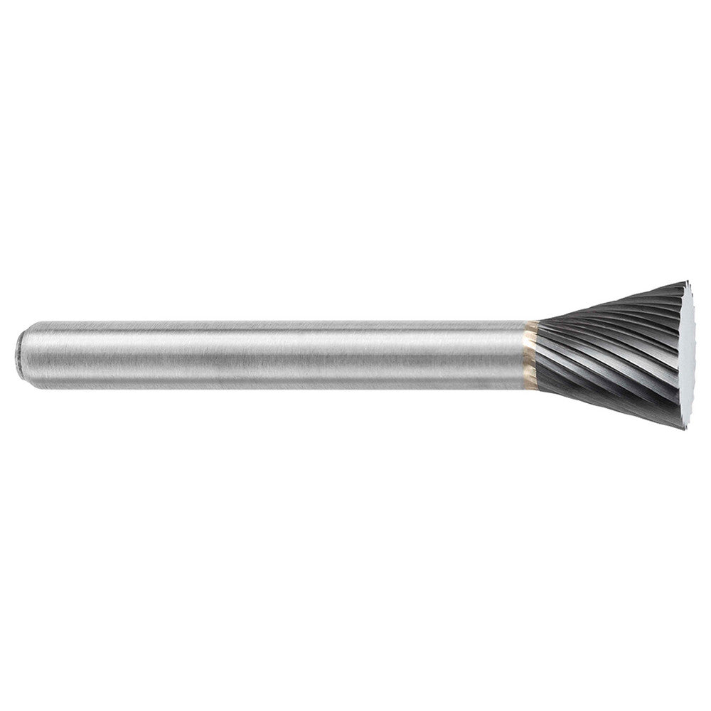 Kyocera SGS Precision Tools 15850 Abrasive Burr SN-1, 1/4" Cut Dia, Inverted Cone, Single Cut