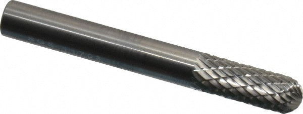Kyocera SGS Precision Tools 11703 Abrasive Burr SC-1, 1/4" Cut Dia, Ball Nose Cylinder, Double Cut