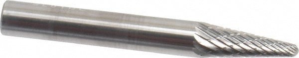Kyocera SGS Precision Tools 15178 Abrasive Burr SL-1, 1/4" Cut Dia, Ball Nose Cone, Double Cut
