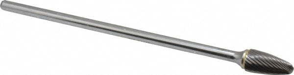 Kyocera SGS Precision Tools 16600 Abrasive Burr SF-5L6, 1/2" Cut Dia, Ball Nose Tree, Single Cut