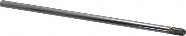 Kyocera SGS Precision Tools 16328 Abrasive Burr SC-1L6, 1/4" Cut Dia, Ball Nose Cylinder, Double Cut