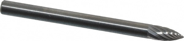 Kyocera SGS Precision Tools 14150 Abrasive Burr SG-41, 1/8" Cut Dia, Tree With Pointed End, Single Cut