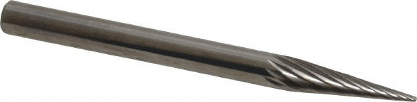 Kyocera SGS Precision Tools 15700 Abrasive Burr SM-42, 1/8" Cut Dia, Cone, Single Cut