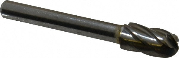 Kyocera SGS Precision Tools 19026 Abrasive Burr SC-3NF, 3/8" Cut Dia, Ball Nose Cylinder, Aluma Cut