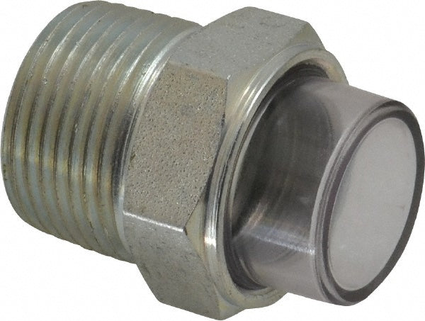 Trico 34201 1" Sight Diam, 3/4" Thread, 1-9/16" OAL, Viewport Sight Glass & Flow Sight