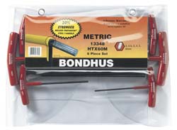 Bondhus 13348 6 Piece T-Handle Hex Key Set