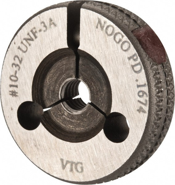 Vermont Gage 361121040 Threaded Ring Gage #10-32 Thread, UNF, Class 3A, No Go