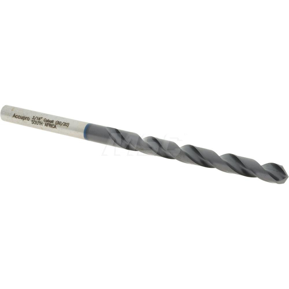Accupro 1BB0476-AC Jobber Length Drill Bit 3/16" Dia, 120 °, Cobalt