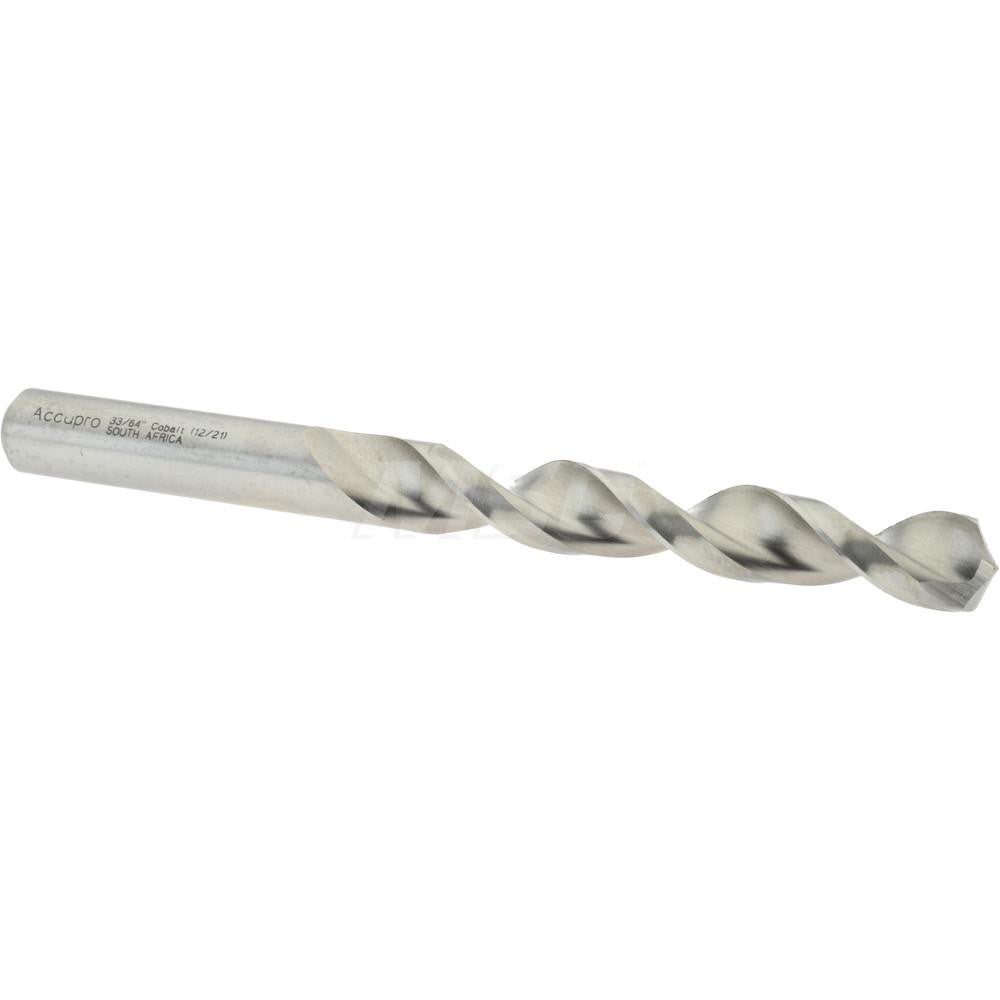 Accupro 1641310-AC Jobber Length Drill Bit 33/64" Dia, 130 °, Cobalt