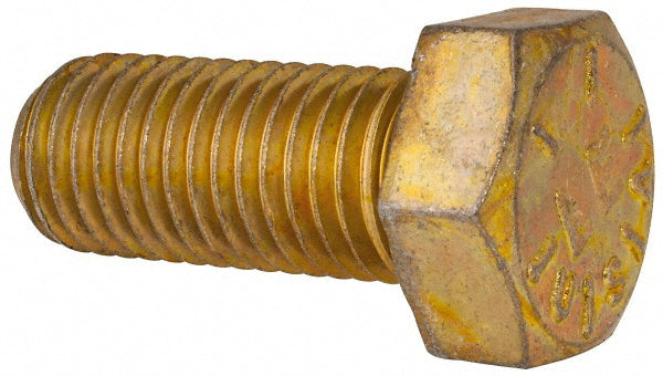 HHCS Made In USA 39171 Hex Head Cap Screw 3/4-10 x 1-3/4", Grade 8 Steel, Zinc Yellow Dichromate Finish