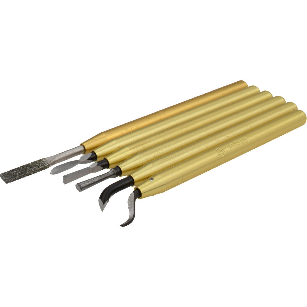 Shaviv 154-29079 Hand Deburring Tool Set 6 Pc, High Speed Steel