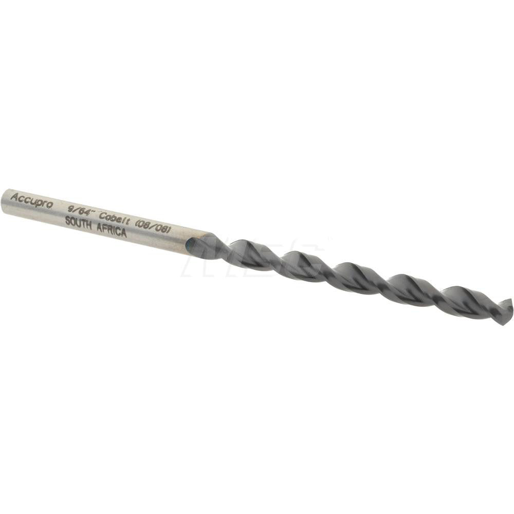 Accupro 1640357A-AC Jobber Length Drill Bit 9/64" Dia, 130 °, Cobalt
