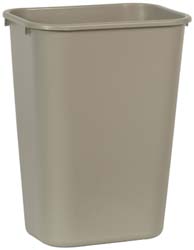Rubbermaid FG295700BEIG 41Qt Beige Wastebasket Trash Container