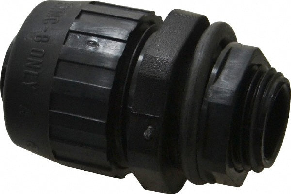Hubbell Wiring Device-Kellems P050NBKA Conduit Connector For Liquid-Tight, Nylon, 1/2" Trade Size