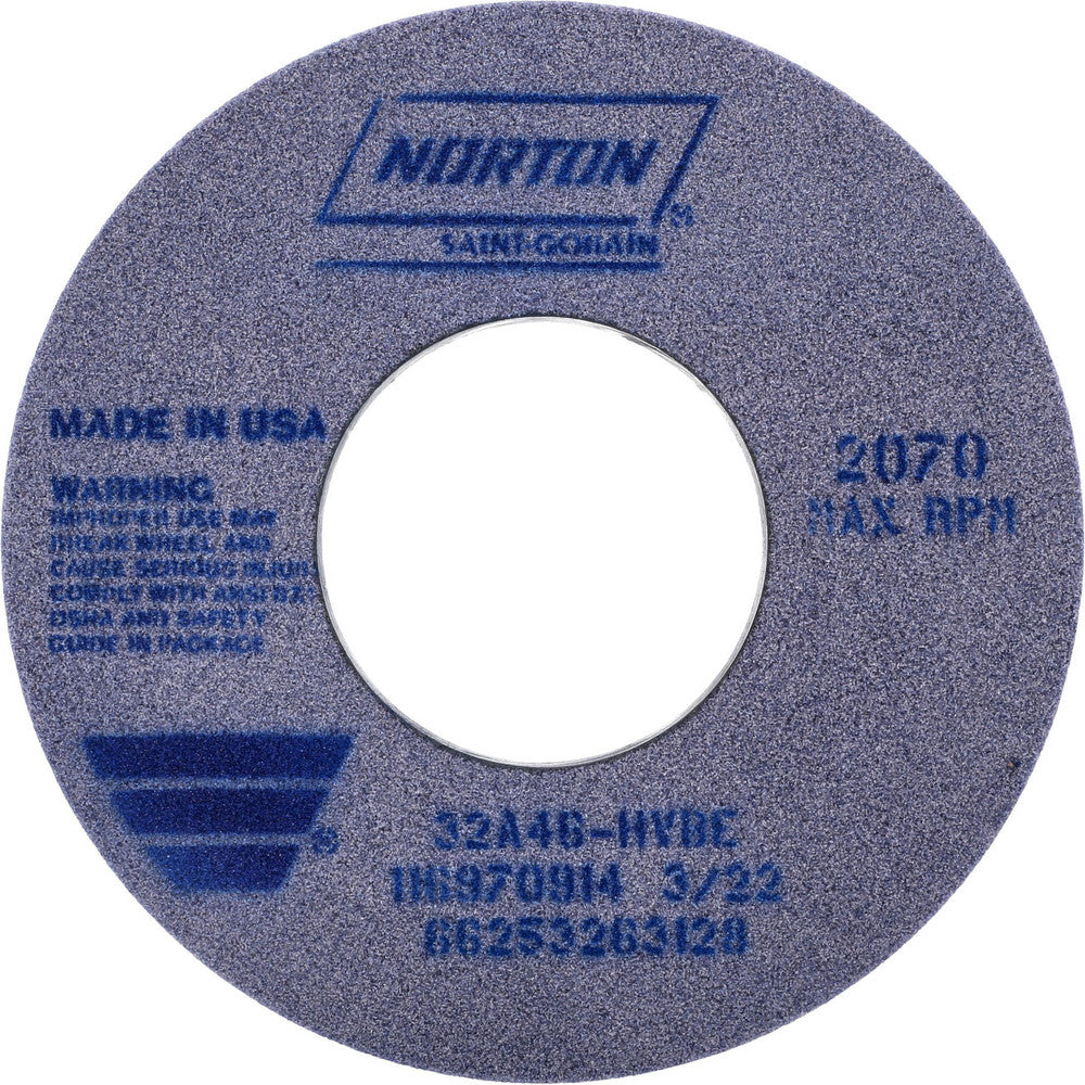 Norton 66253263128 Surface Grinding Wheel 12" Dia, 1-1/2" Thick, 5" Hole, 46 Grit, H Hardness