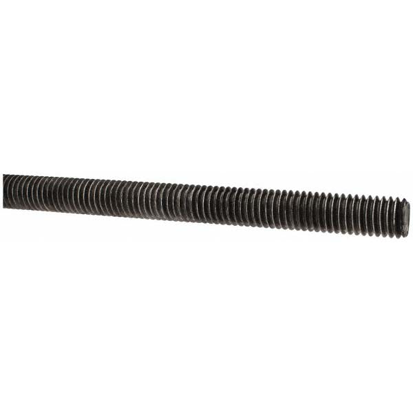 ALL AMERICA THREADED PRODUCTS 01103 General-Purpose Threaded Rod 7/16-14, 3' OAL, Low-Carbon Steel, Oil Finish