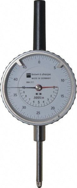 TESA Brown & Sharpe 14.82016 Dial Drop Indicator 1" Range, 0-50 Dial Reading, 0.0005" Graduation, 2-1/4" Dial Dia