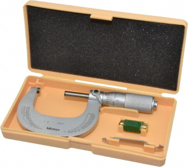 Mitutoyo 102-330-10 Mechanical Outside Micrometer 2" Range, 0.0001" Graduation
