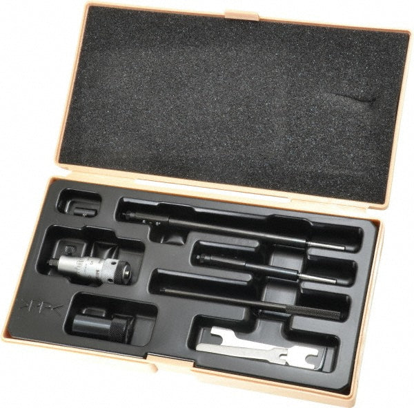Mitutoyo 141-208 2 to 8", Friction Thimble, Mechanical, Satin Chrome Finish, Interchangeable Rod Micrometer