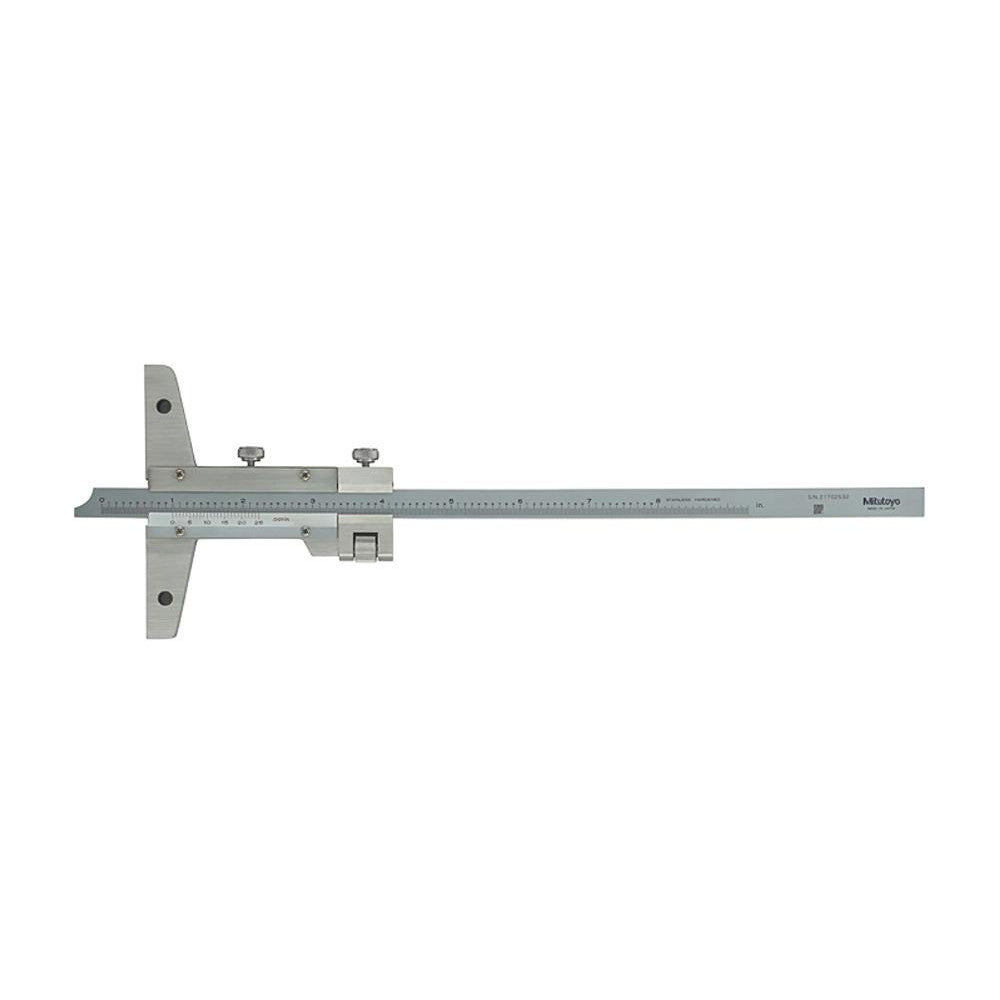 Mitutoyo 527-112 0 to 8 Inch Measurement Range, 310mm Rule Length, 4 Inch Base Length, Vernier Depth Gage