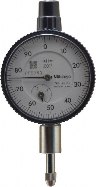 Mitutoyo 1410A Dial Drop Indicator 0.2500" Max Measurement, 0-100 Dial Reading, 0.001000" Accuracy