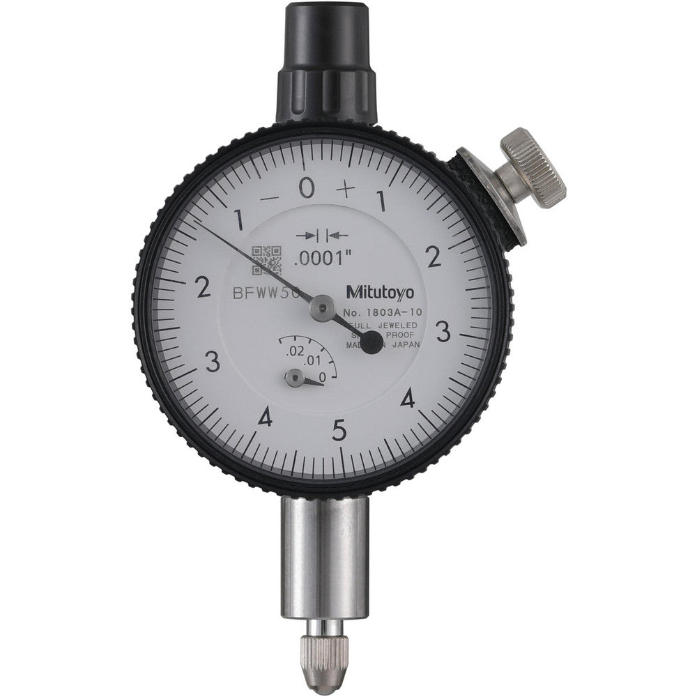 Mitutoyo 1803A-10 Dial Drop Indicator 0.0250" Max Measurement, 0-5-0 Dial Reading, 0.000100" Accuracy