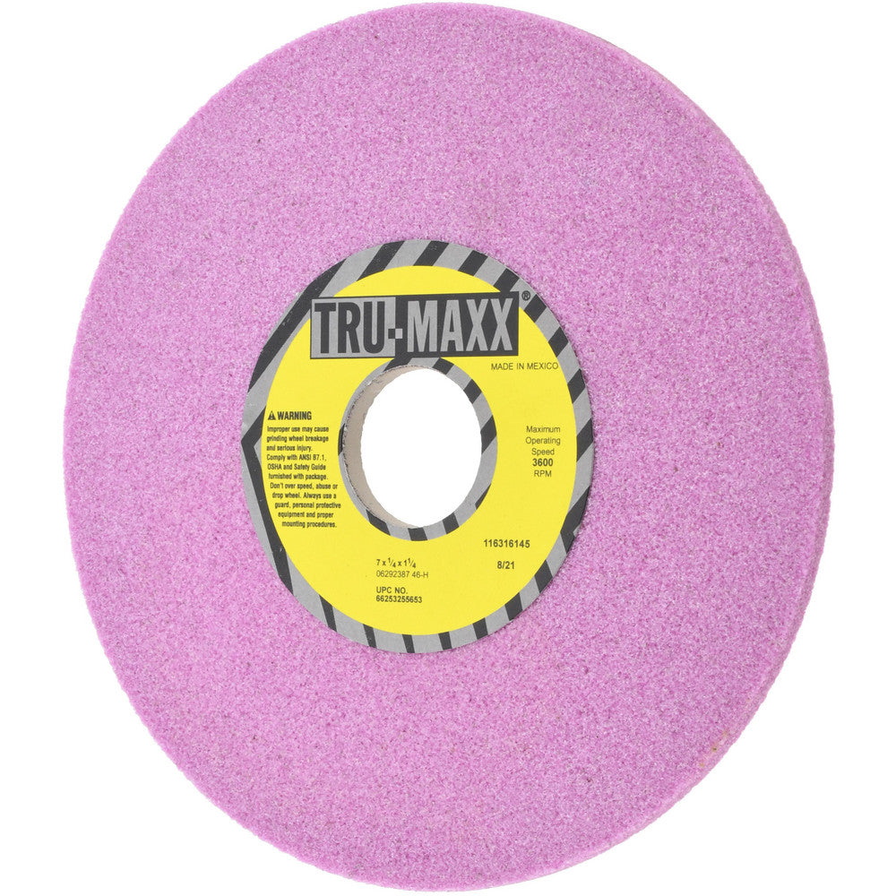 Tru-Maxx 66253255653 Surface Grinding Wheel 7" Dia, 1/4" Thick, 1-1/4" Hole, 46 Grit, H Hardness