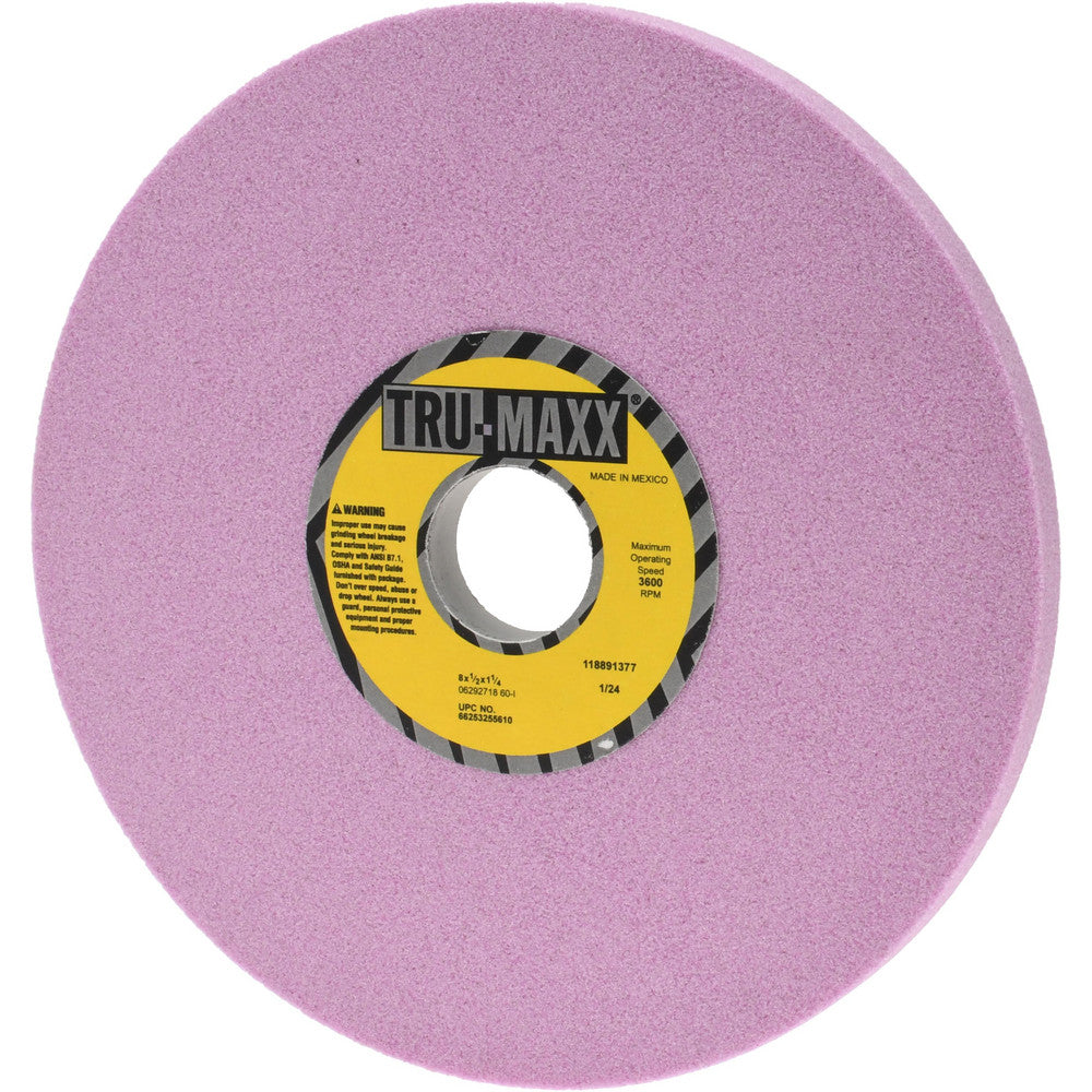 Tru-Maxx 66253255610 Surface Grinding Wheel 8" Dia, 1/2" Thick, 1-1/4" Hole, 60 Grit, I Hardness