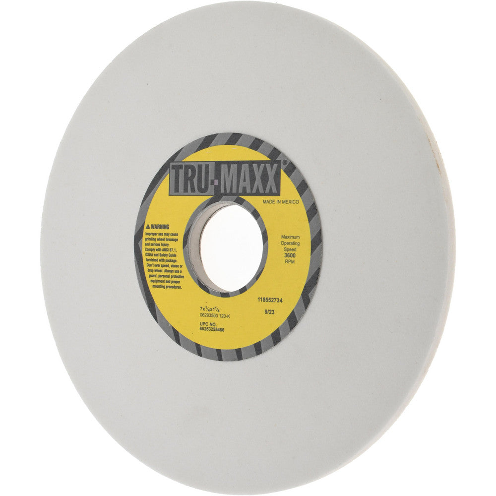 Tru-Maxx 66253255486 Surface Grinding Wheel 7" Dia, 1/4" Thick, 1-1/4" Hole, 120 Grit, K Hardness