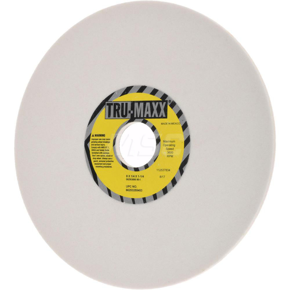 Tru-Maxx 66253255453 Surface Grinding Wheel 8" Dia, 1/4" Thick, 1-1/4" Hole, 80 Grit, I Hardness