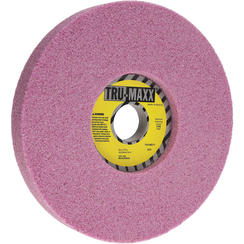 Tru-Maxx 66253255628 Surface Grinding Wheel 8" Dia, 1" Thick, 1-1/4" Hole, 46 Grit, H Hardness