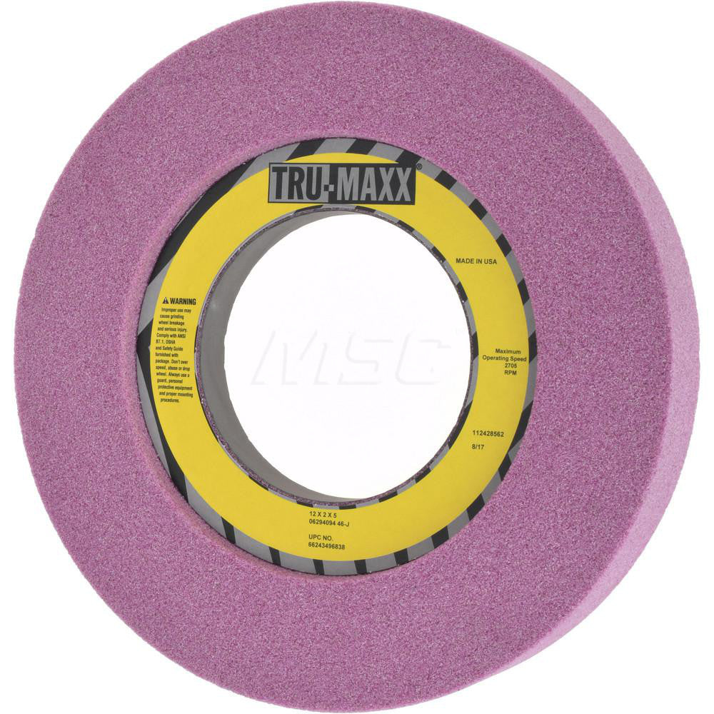 Tru-Maxx 66243496838 Surface Grinding Wheel 12" Dia, 2" Thick, 5" Hole, 46 Grit, J Hardness